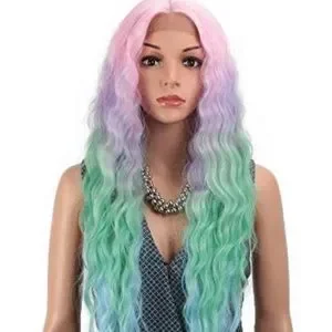 Accessories | 28 Rainbow Unicorn Loose Wavy Lace Front Wig  display picture 3